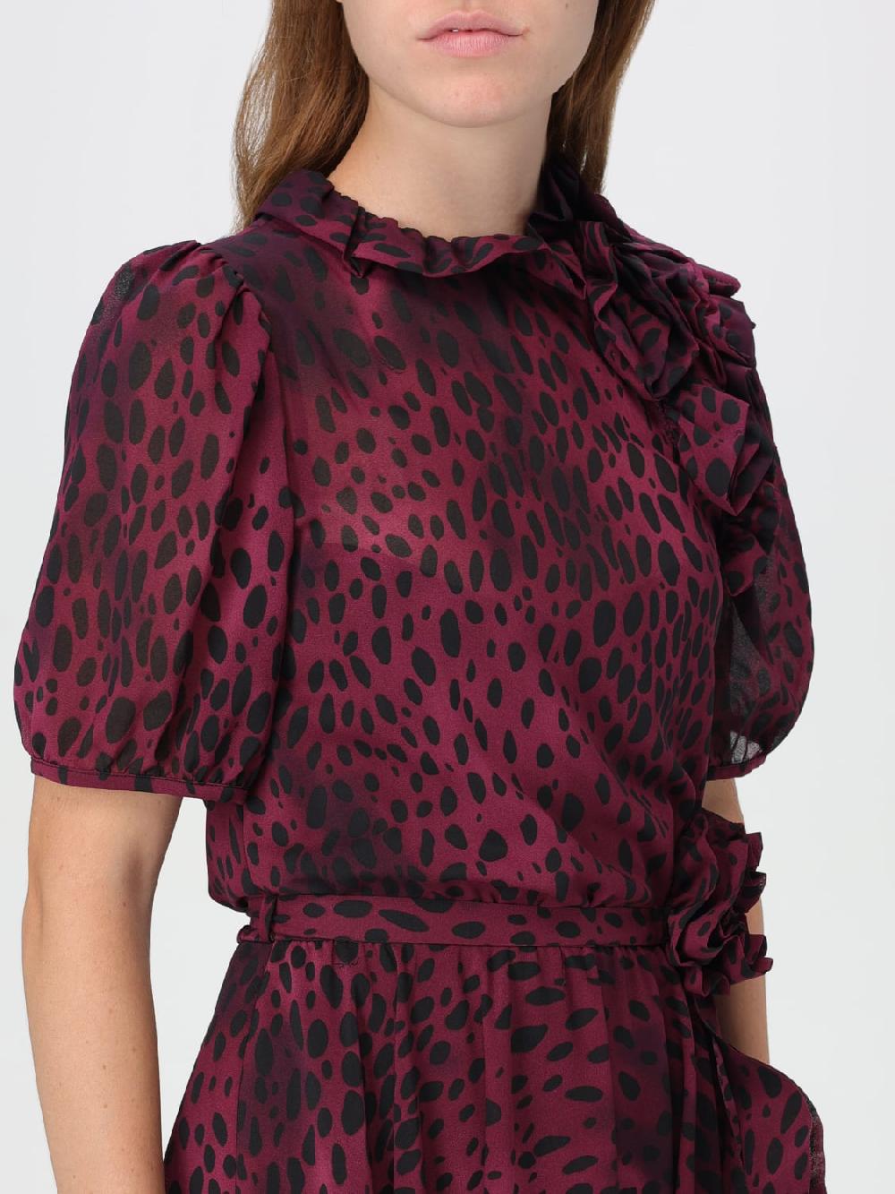 Giglio Abito Leopardato Pinko In Georgette