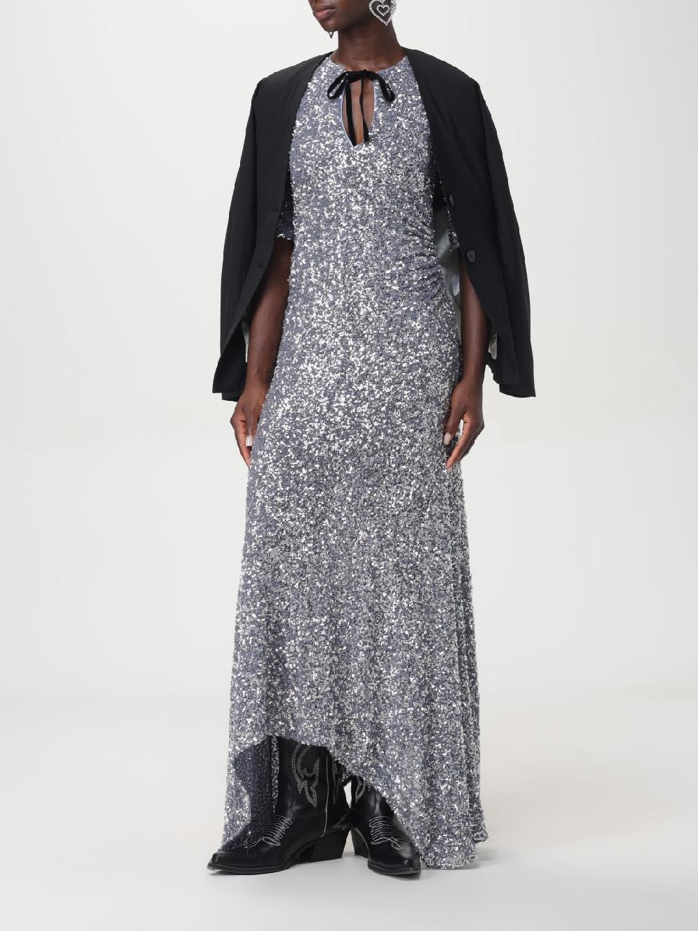 Giglio Abito Lungo Con Paillettes 3D Ganni