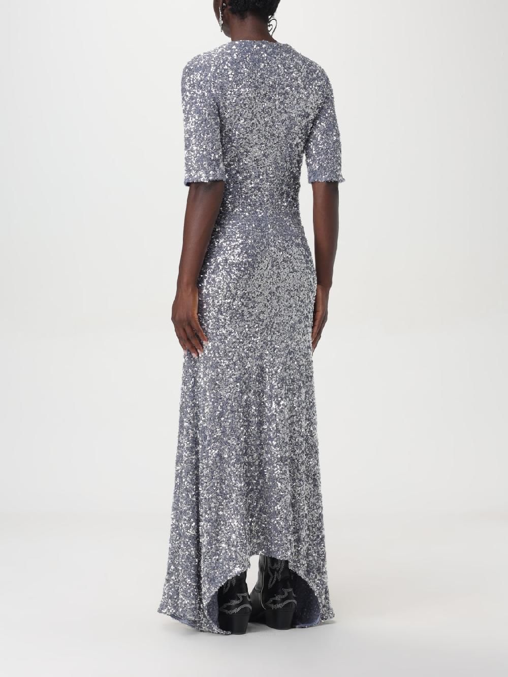 Giglio Abito Lungo Con Paillettes 3D Ganni