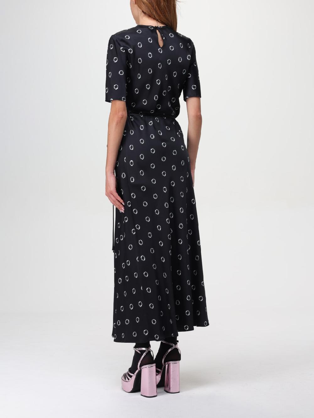 Giglio Abito Lungo Con Stampa Grafica MSGM