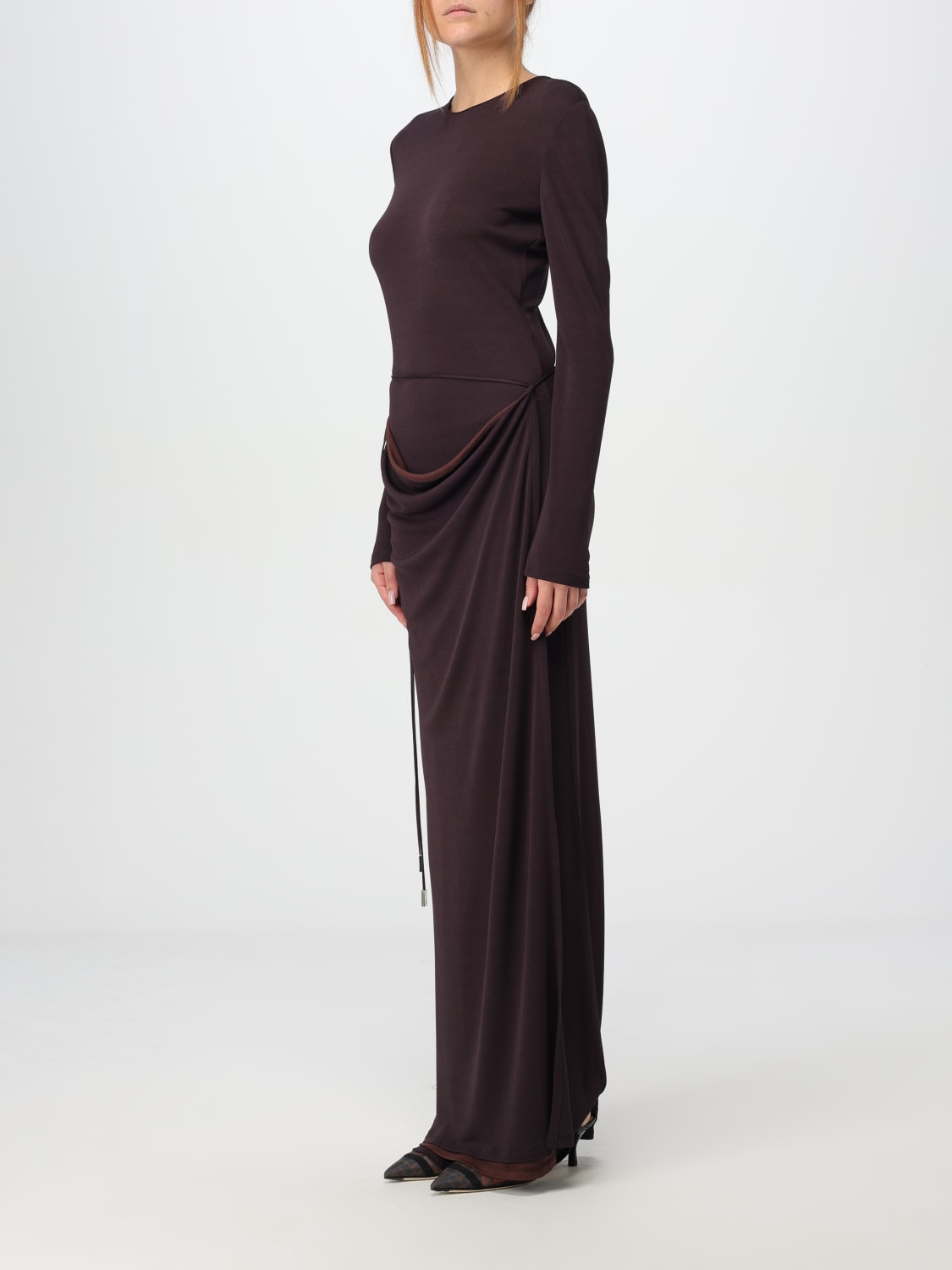 Giglio Abito Lungo Fendi In Jersey Stretch