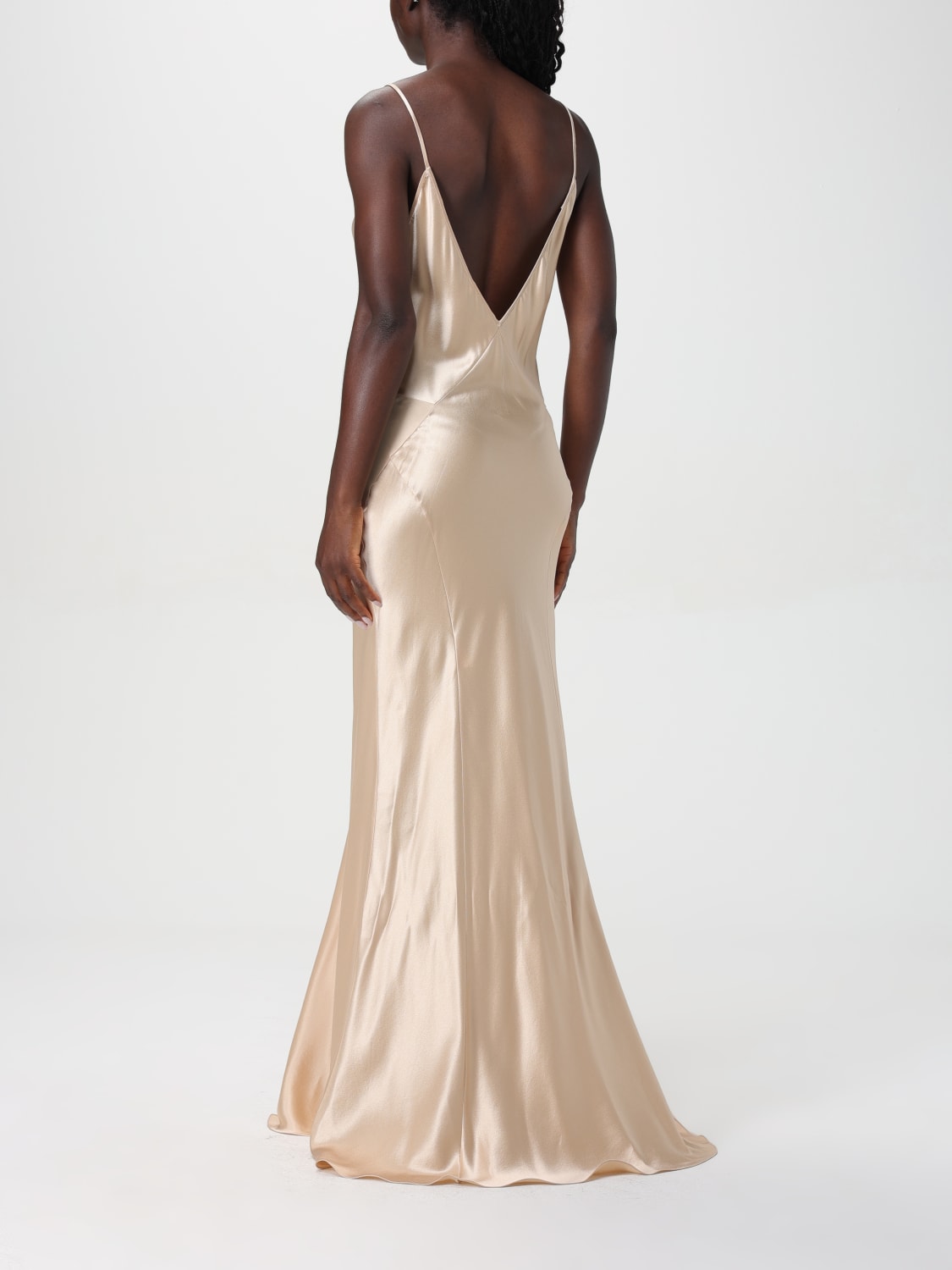 Giglio Abito Lungo Saint Laurent In Seta