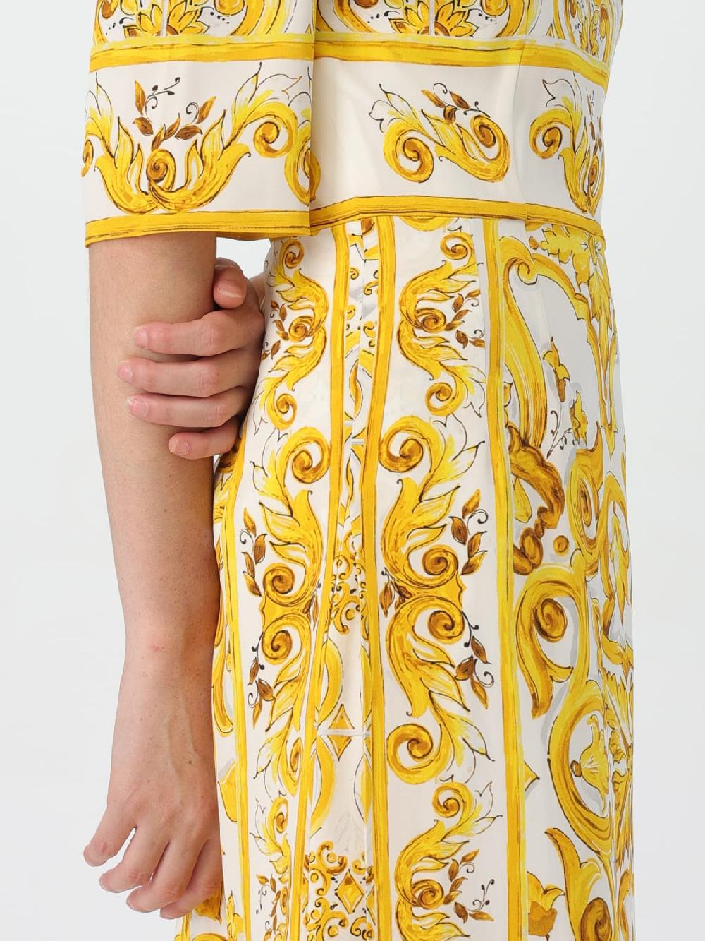 Giglio Abito Maioliche Dolce & Gabbana In Seta