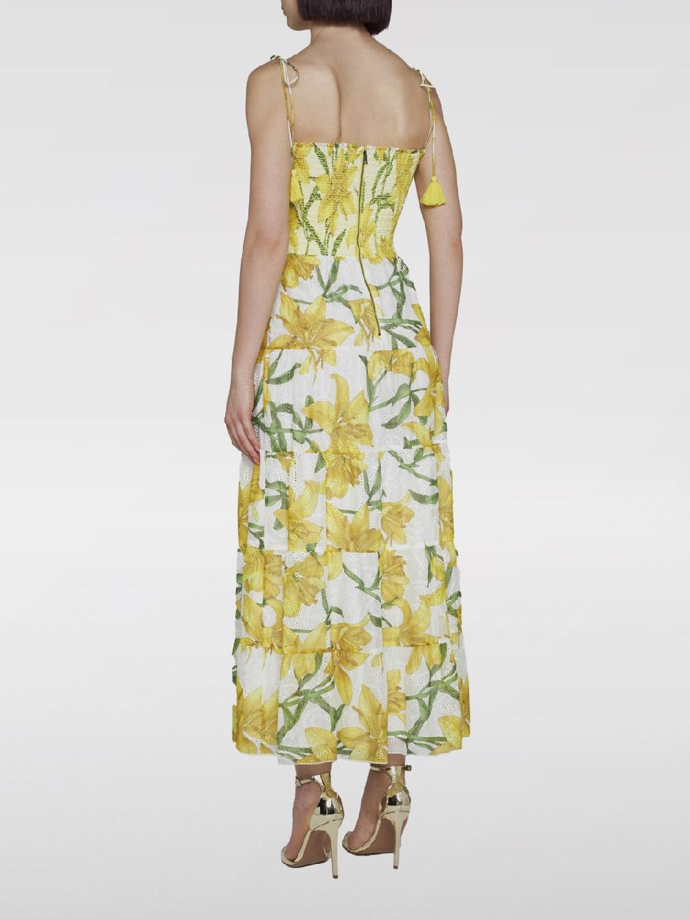 Giglio Abito Marna Lungo A Fiori Alice+Olivia