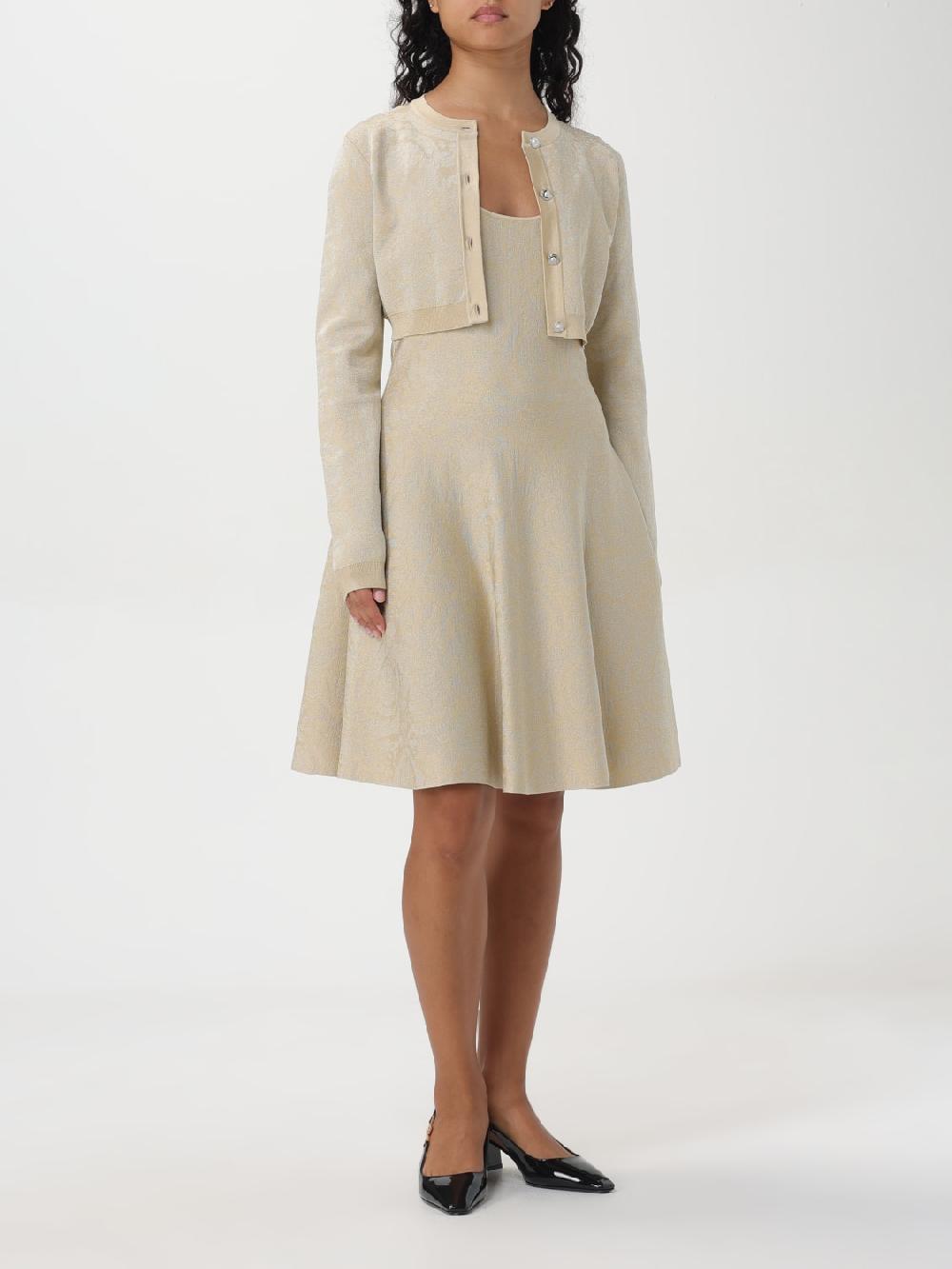 Giglio Abito Medusa Versace In Viscosa Lurex