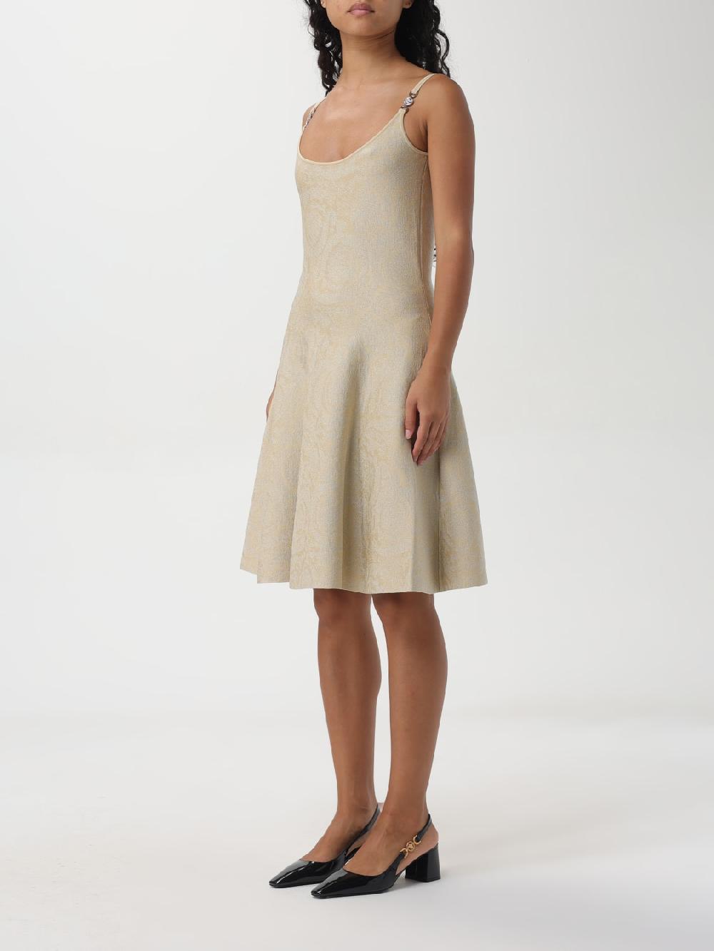 Giglio Abito Medusa Versace In Viscosa Lurex