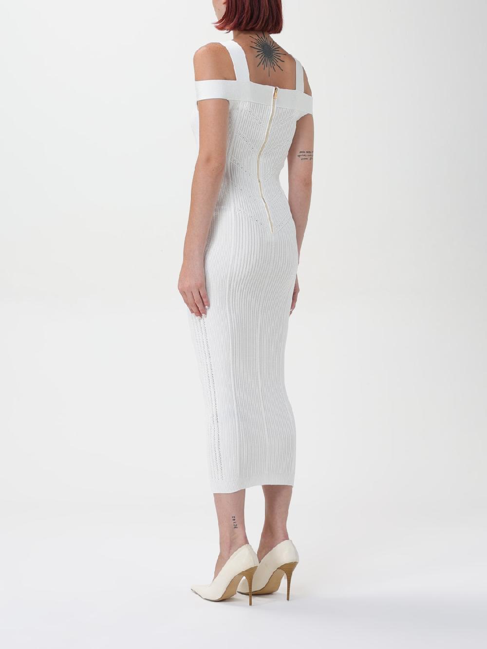 Giglio Abito Midi Balmain In Viscosa