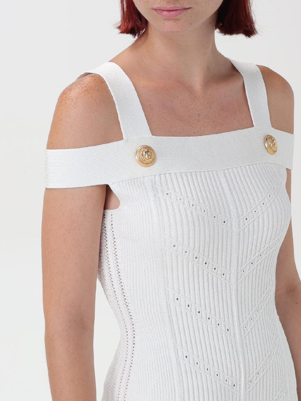 Giglio Abito Midi Balmain In Viscosa