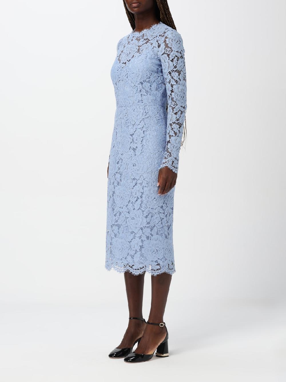 Giglio Abito Midi Dolce & Gabbana In Pizzo