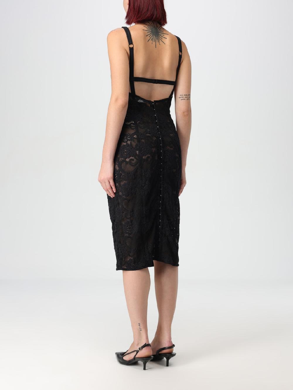 Giglio Abito Midi Dolce & Gabbana In Pizzo