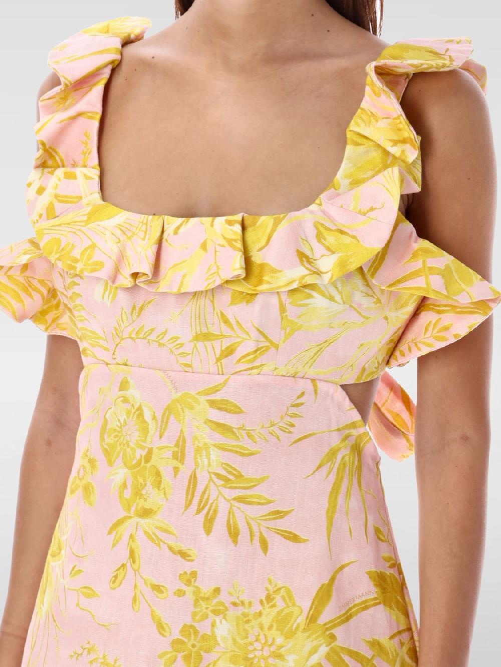 Giglio Abito Mini A Fantasia Floreale Zimmermann