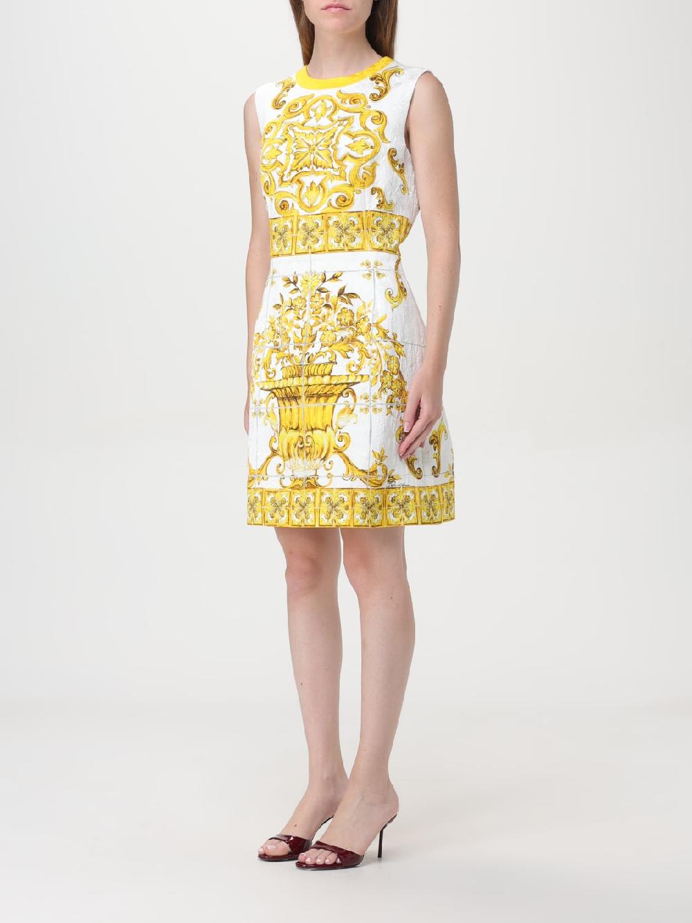 Giglio Abito Mini In Cotone Stampato Dolce & Gabbana