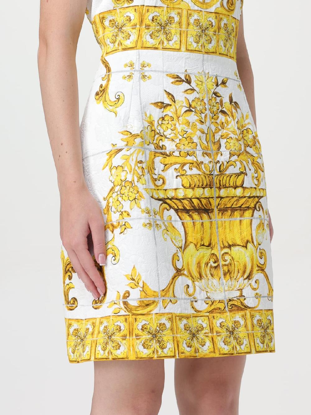 Giglio Abito Mini In Cotone Stampato Dolce & Gabbana