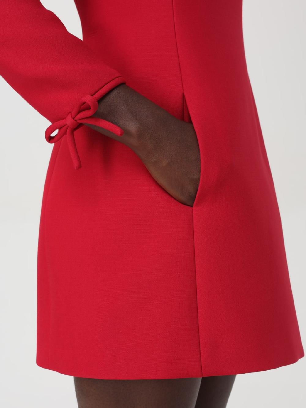 Giglio Abito Mini Valentino In Crepe Couture