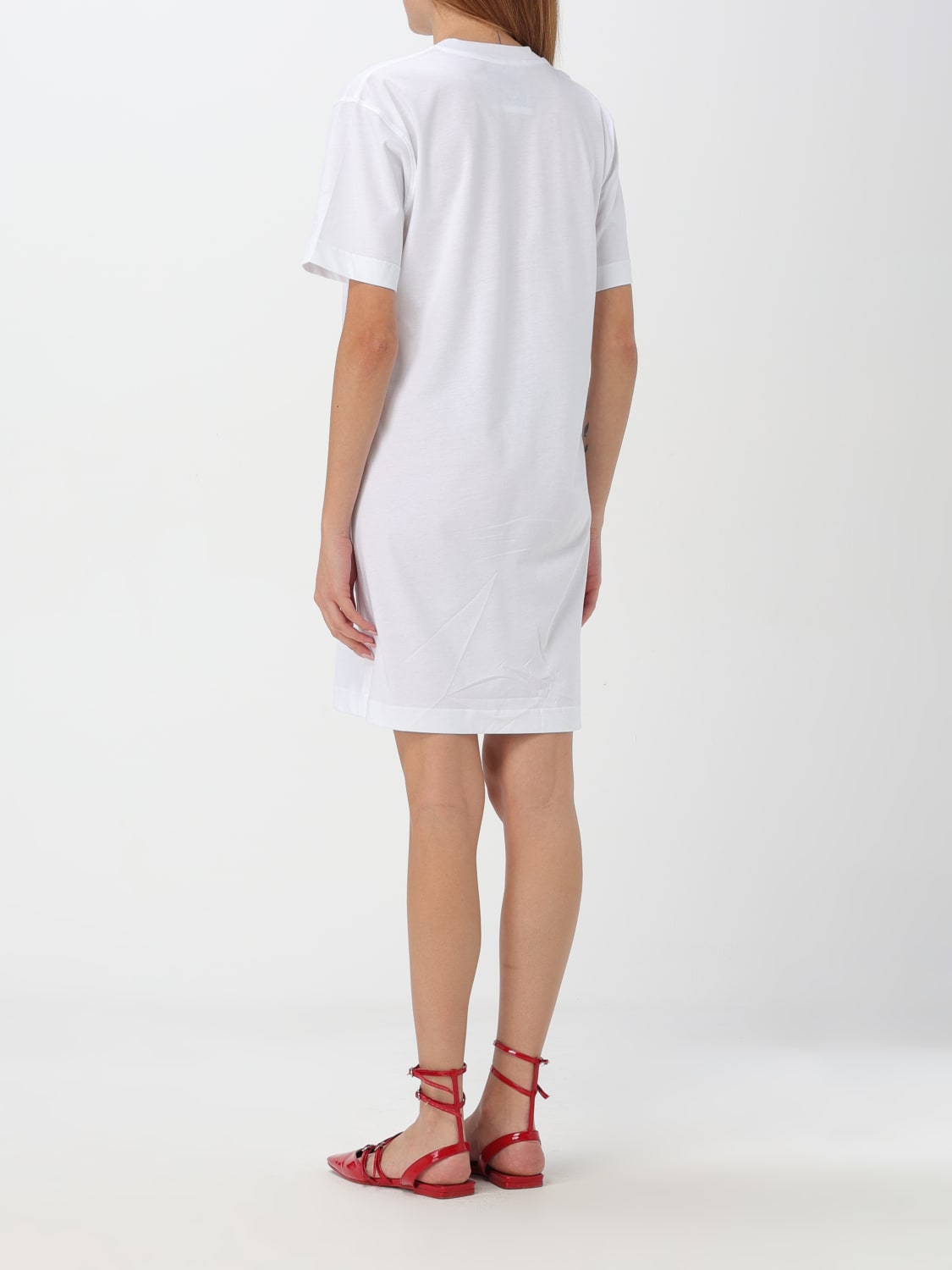 Giglio Abito Moschino Couture In Cotone Con Logo