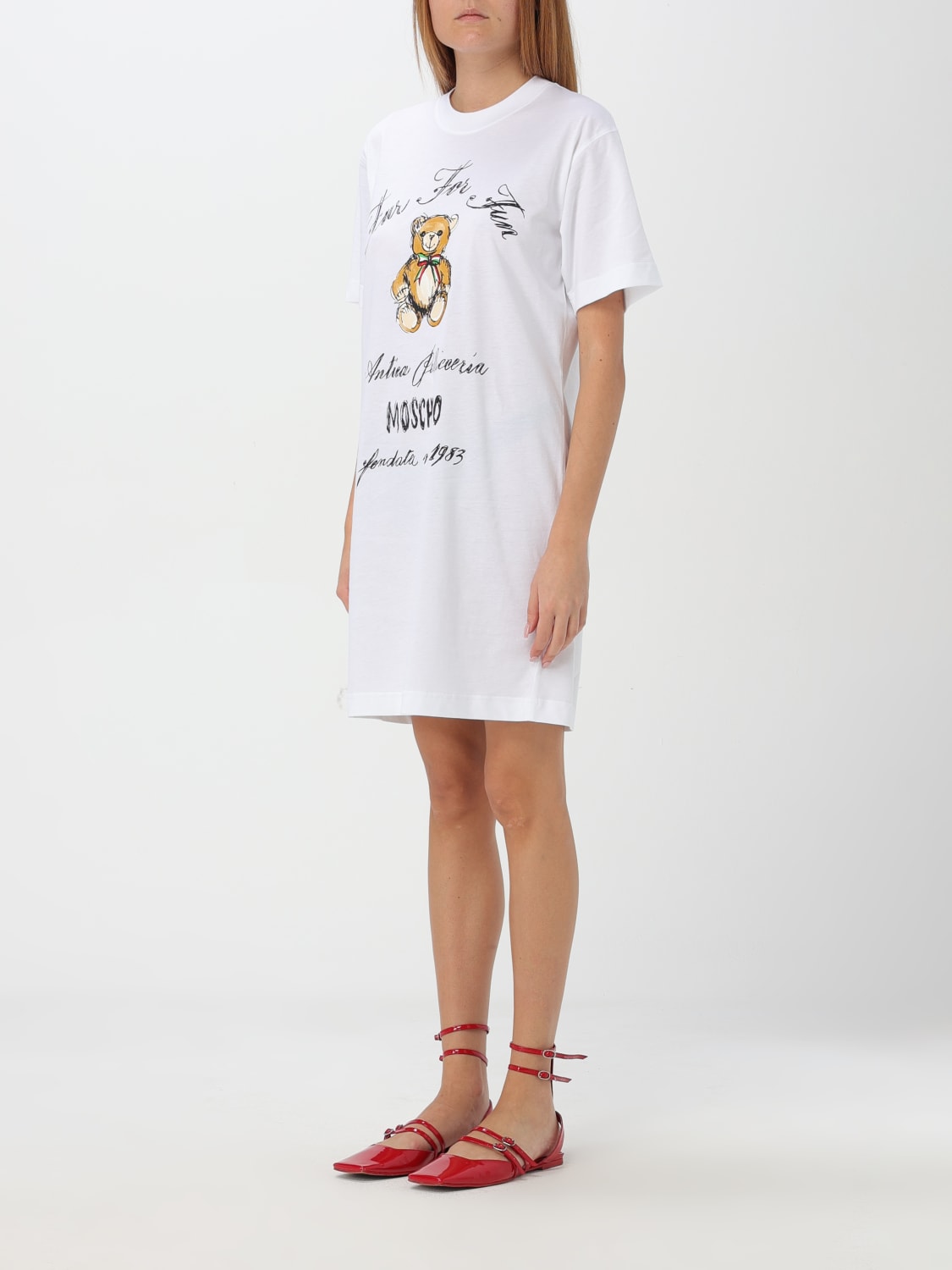 Giglio Abito Moschino Couture In Cotone Con Logo