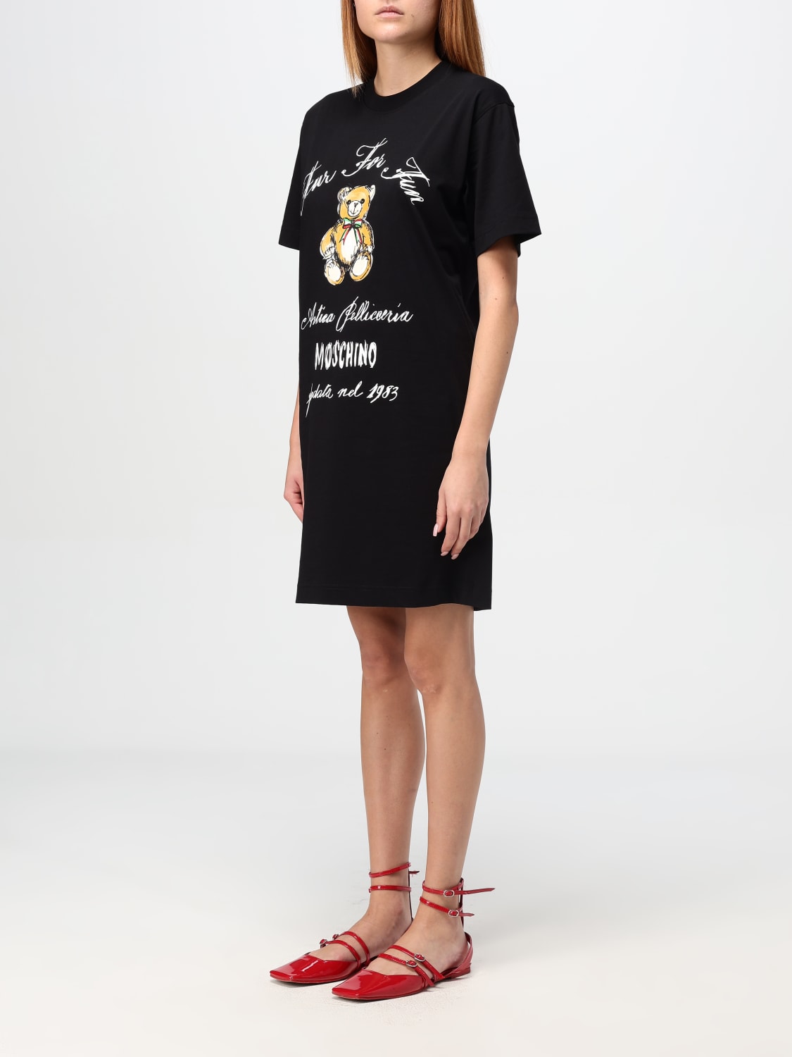Giglio Abito Moschino Couture In Cotone Con Logo