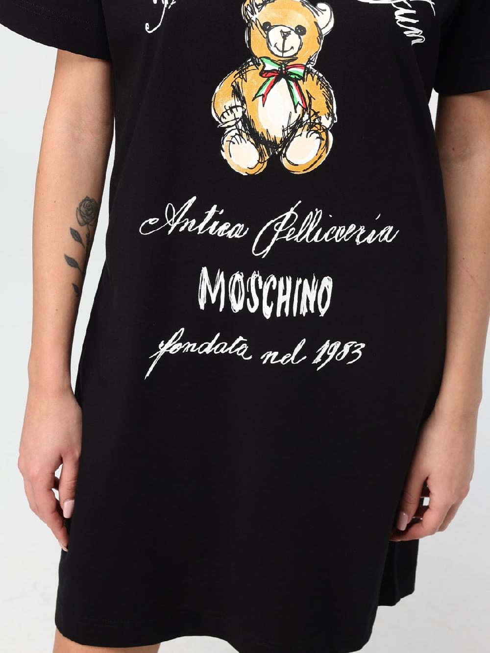 Giglio Abito Moschino Couture In Cotone Con Logo