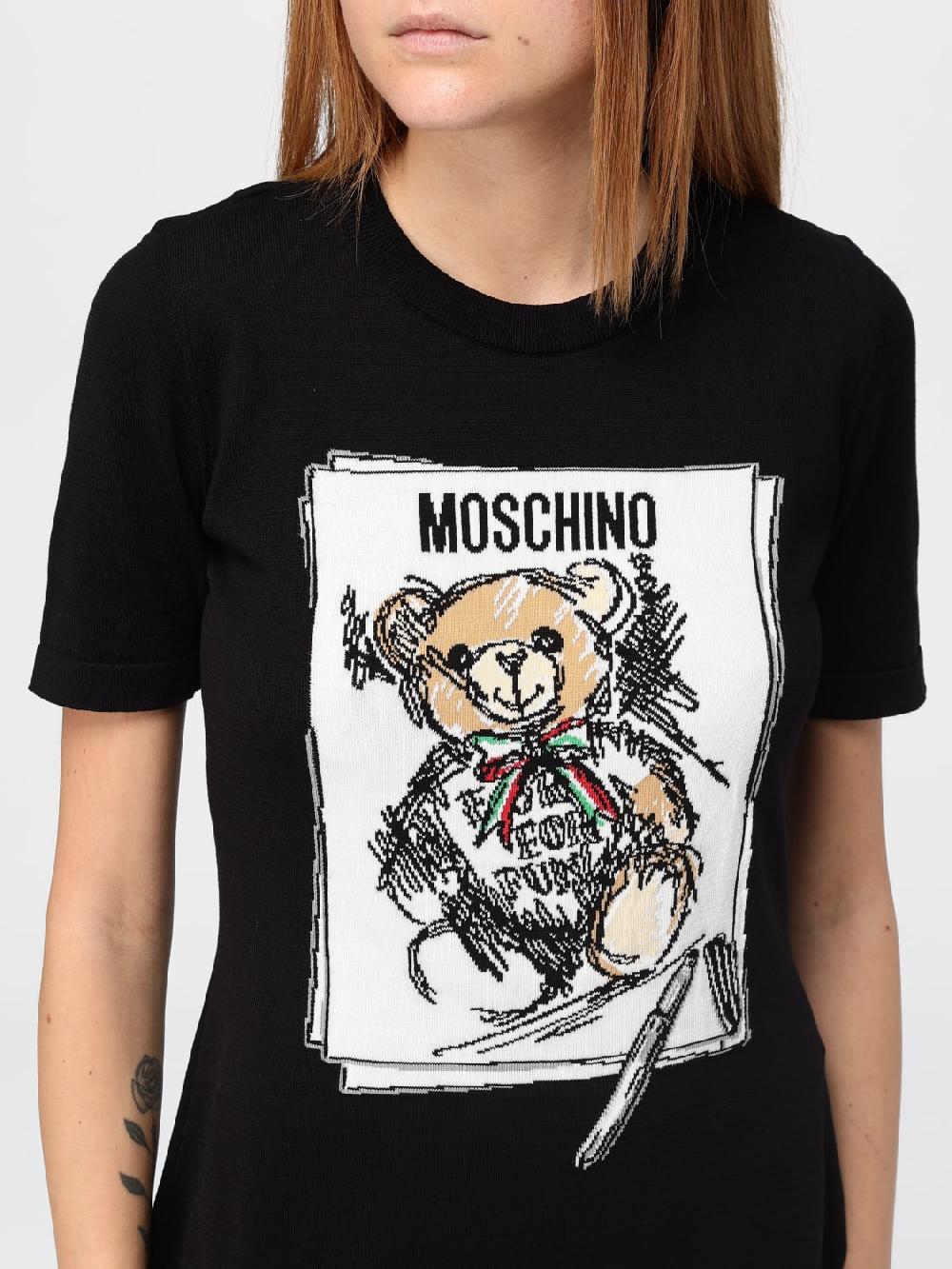 Giglio Abito Moschino Couture In Cotone Stampato