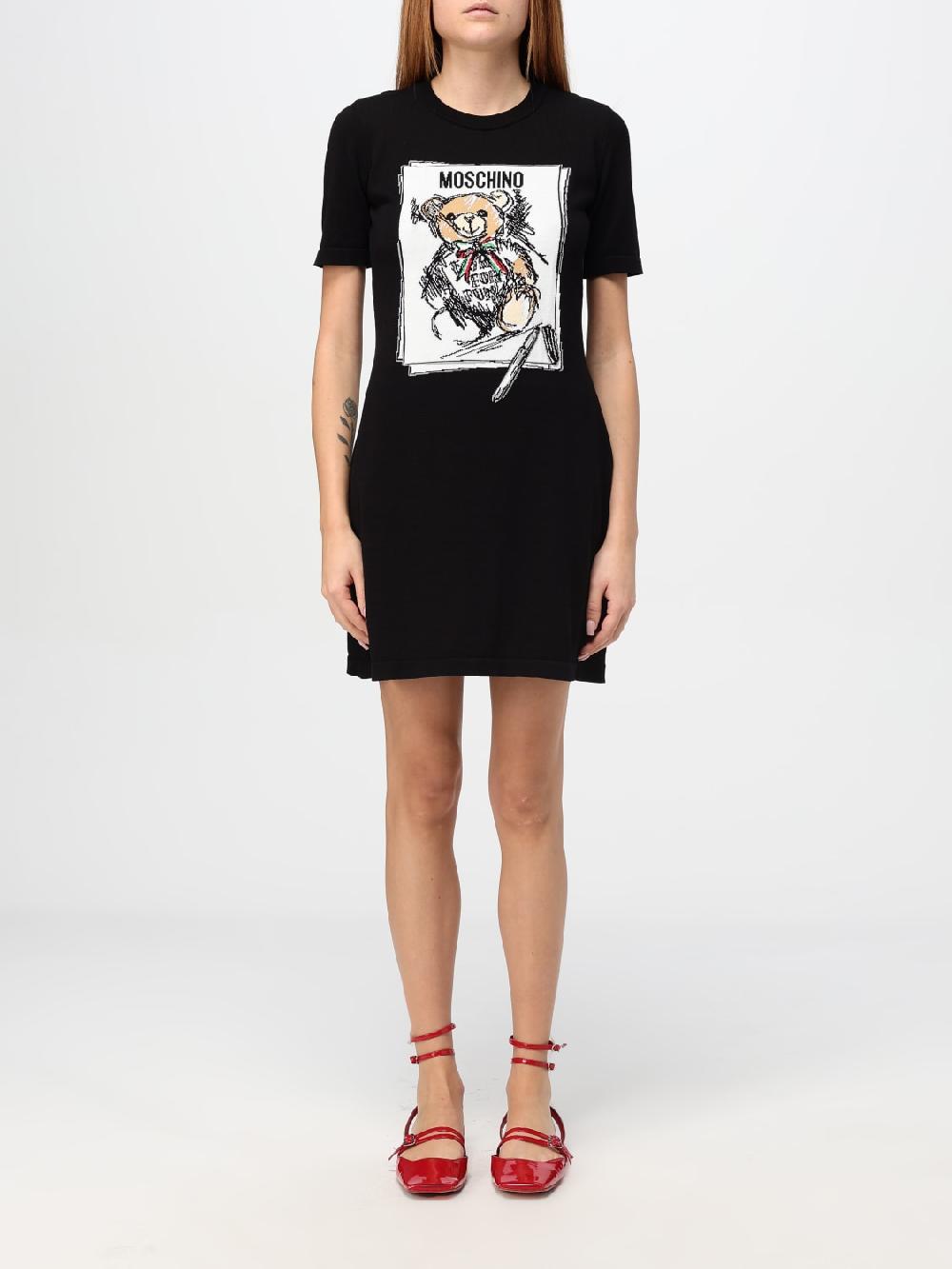 Giglio Abito Moschino Couture in cotone stampato