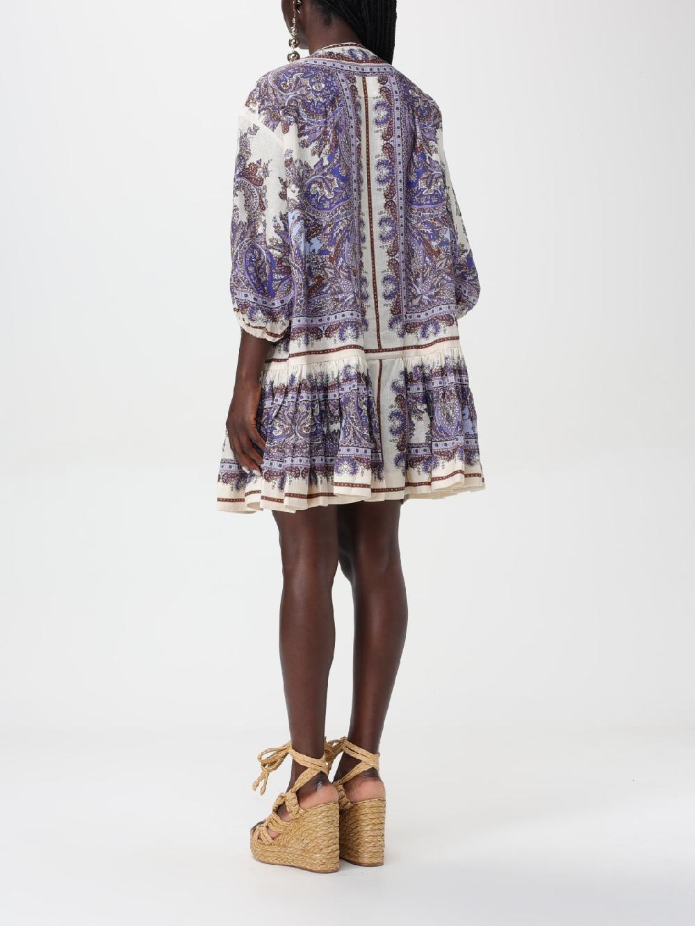 Giglio Abito Ottie Con Stampa Paisley Zimmermann