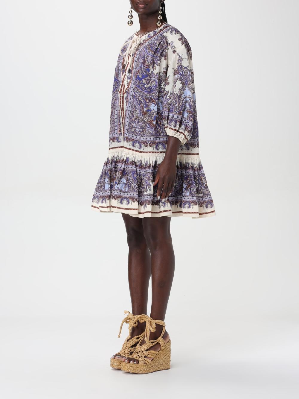 Giglio Abito Ottie Con Stampa Paisley Zimmermann