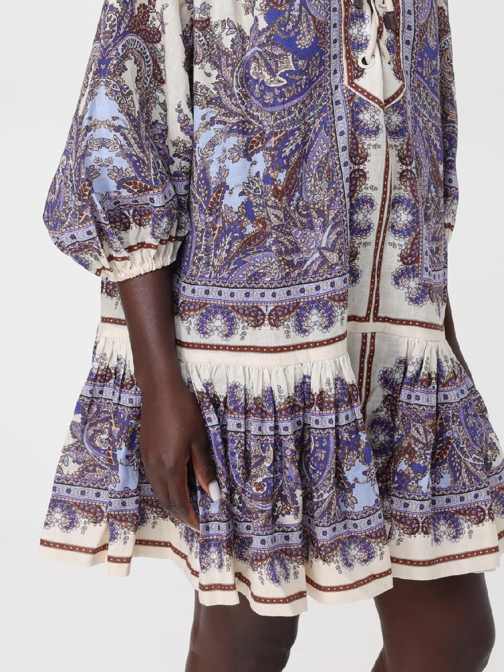 Giglio Abito Ottie Con Stampa Paisley Zimmermann