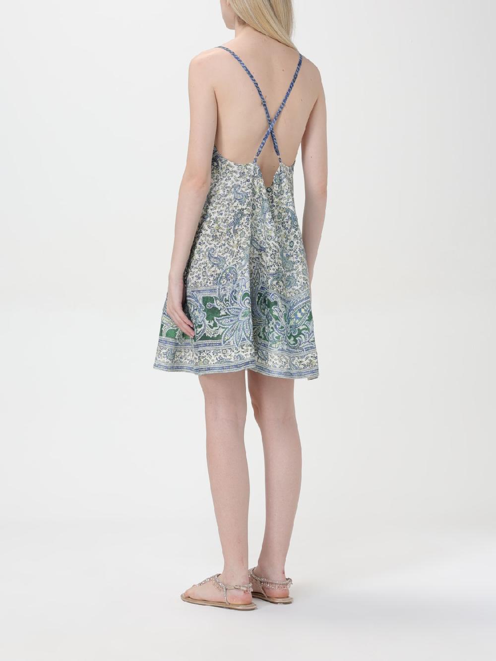 Giglio Abito Ottie Swing Corto Paisley Zimmermann