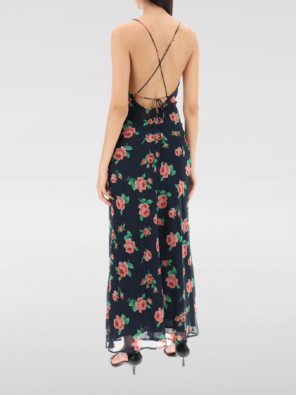 Giglio Abito Rotate In Crêpe Con Stampa Floreale