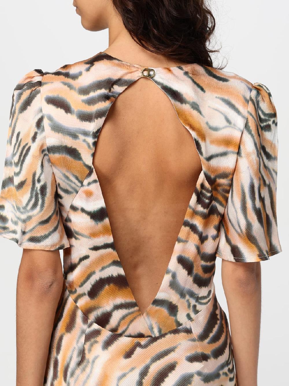 Giglio Abito Twinset In Misto Viscosa Animalier