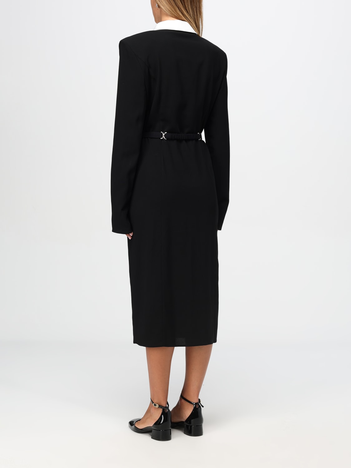 Giglio Abito Versace In Viscosa Stretch Con Perle