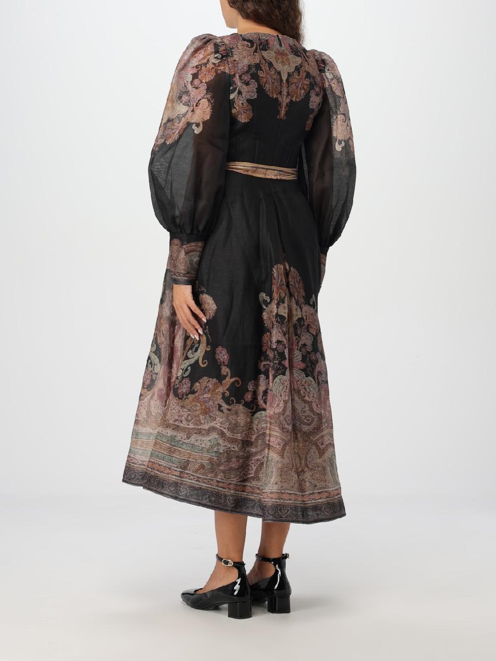 Giglio Abito Zimmermann Misto Lino Stampato