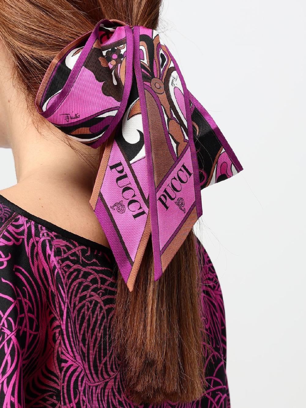 Giglio Bandeau Pucci In Seta Con Stampa Orchidee