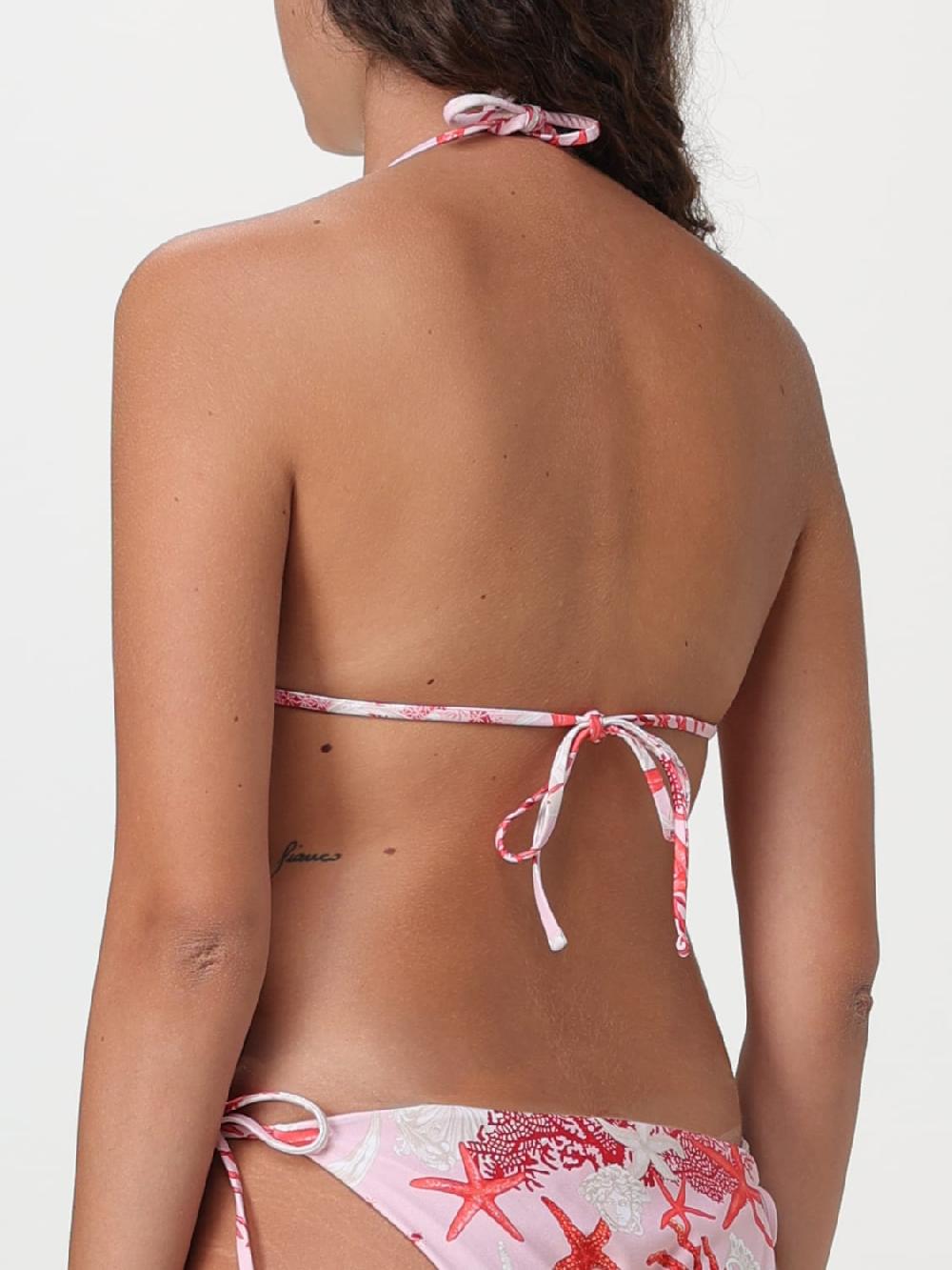 Giglio Bikini Top Versace In Lycra Stampata