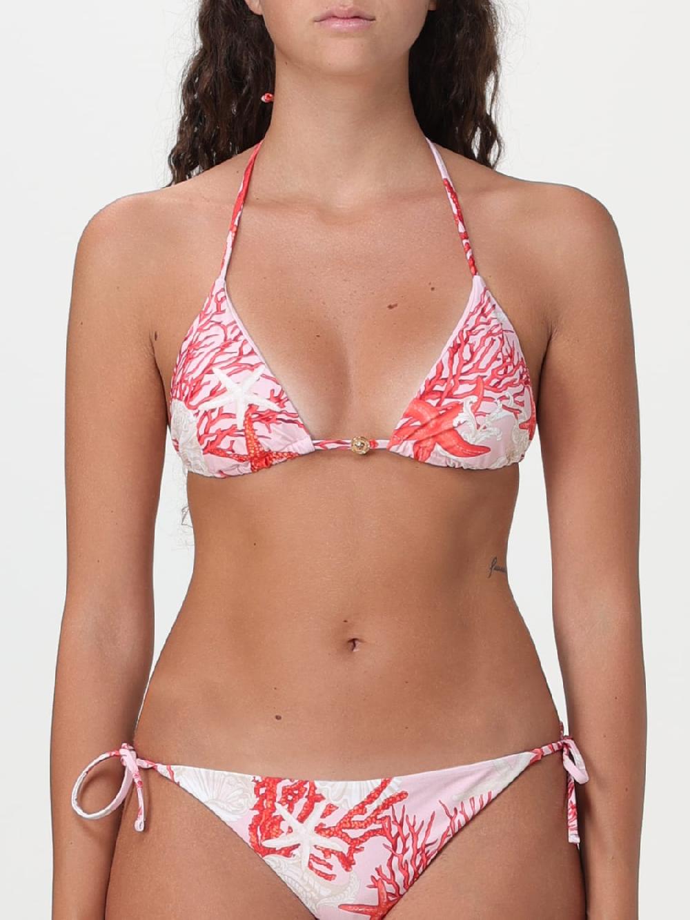 Giglio Bikini top Versace in lycra stampata