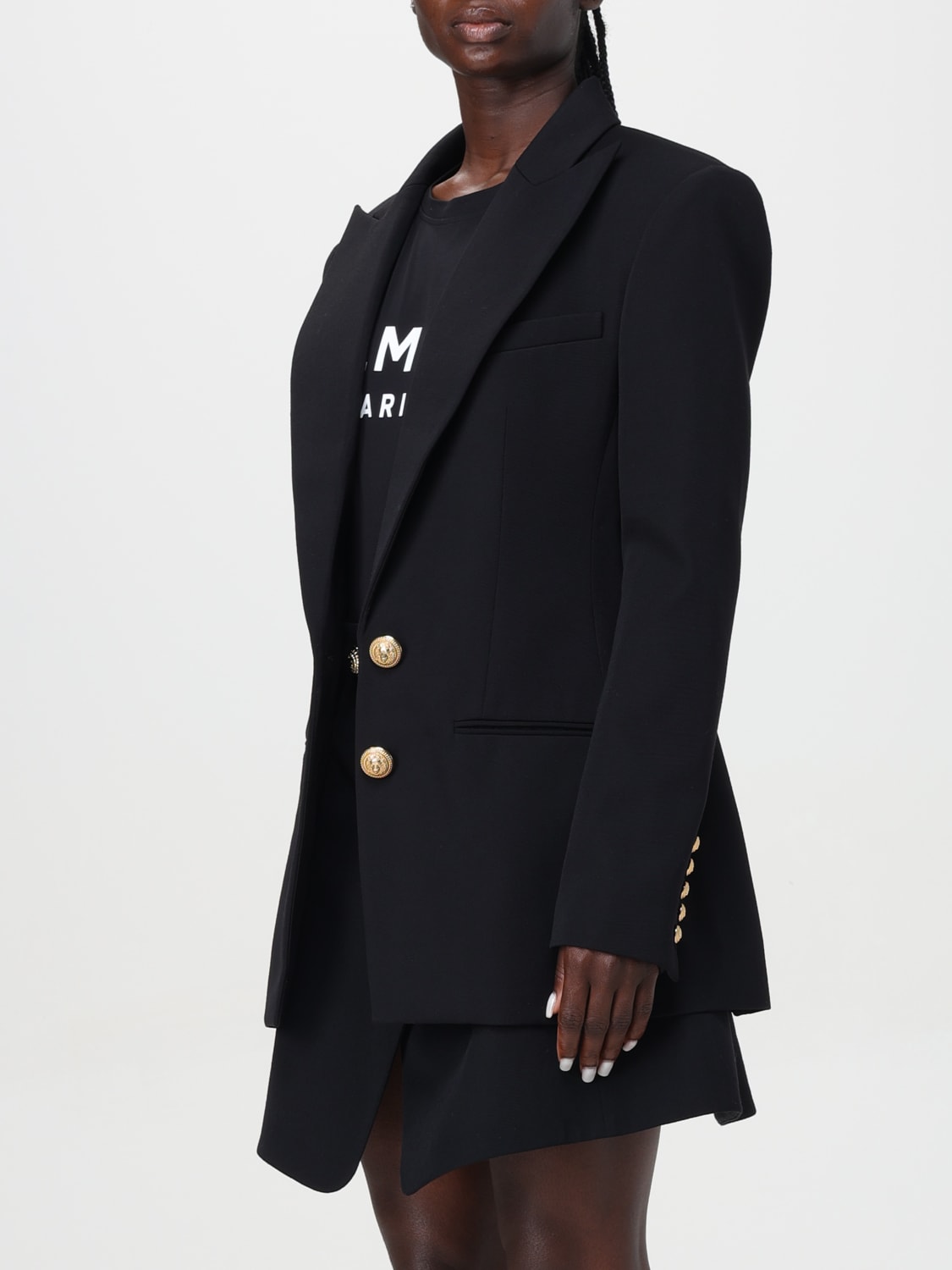 Giglio Blazer A Monopetto Balmain In Lana Vergine