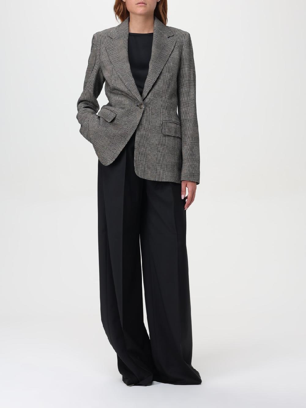 Giglio Blazer A Monopetto In Lana Tartan Max Mara
