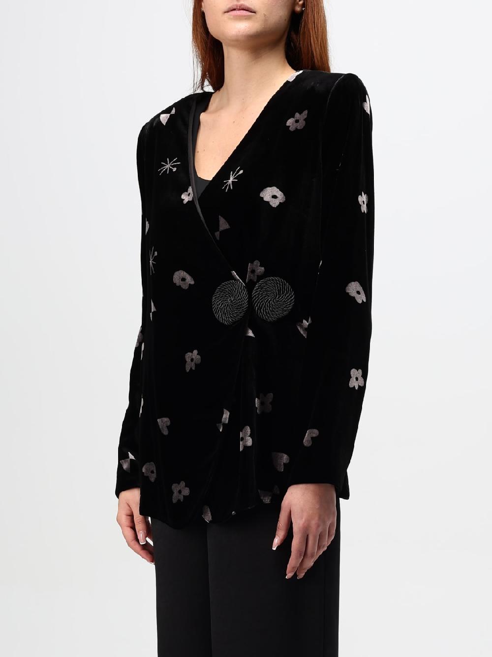 Giglio Blazer A V Emporio Armani In Velluto