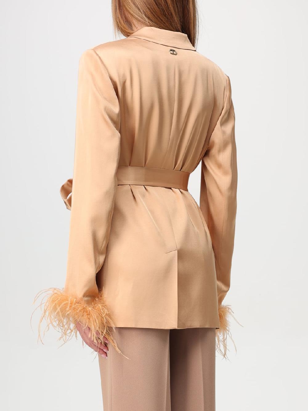 Giglio Blazer A Vestaglia Con Piume Twinset