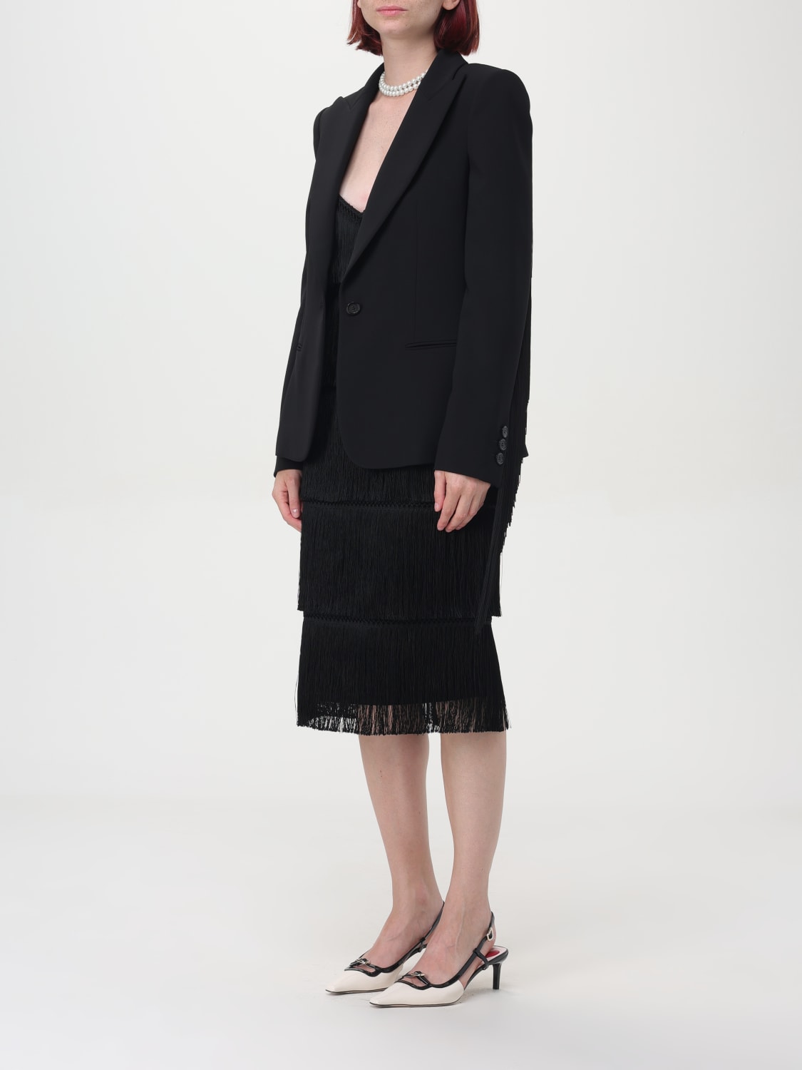 Giglio Blazer Con Frange Moschino Couture