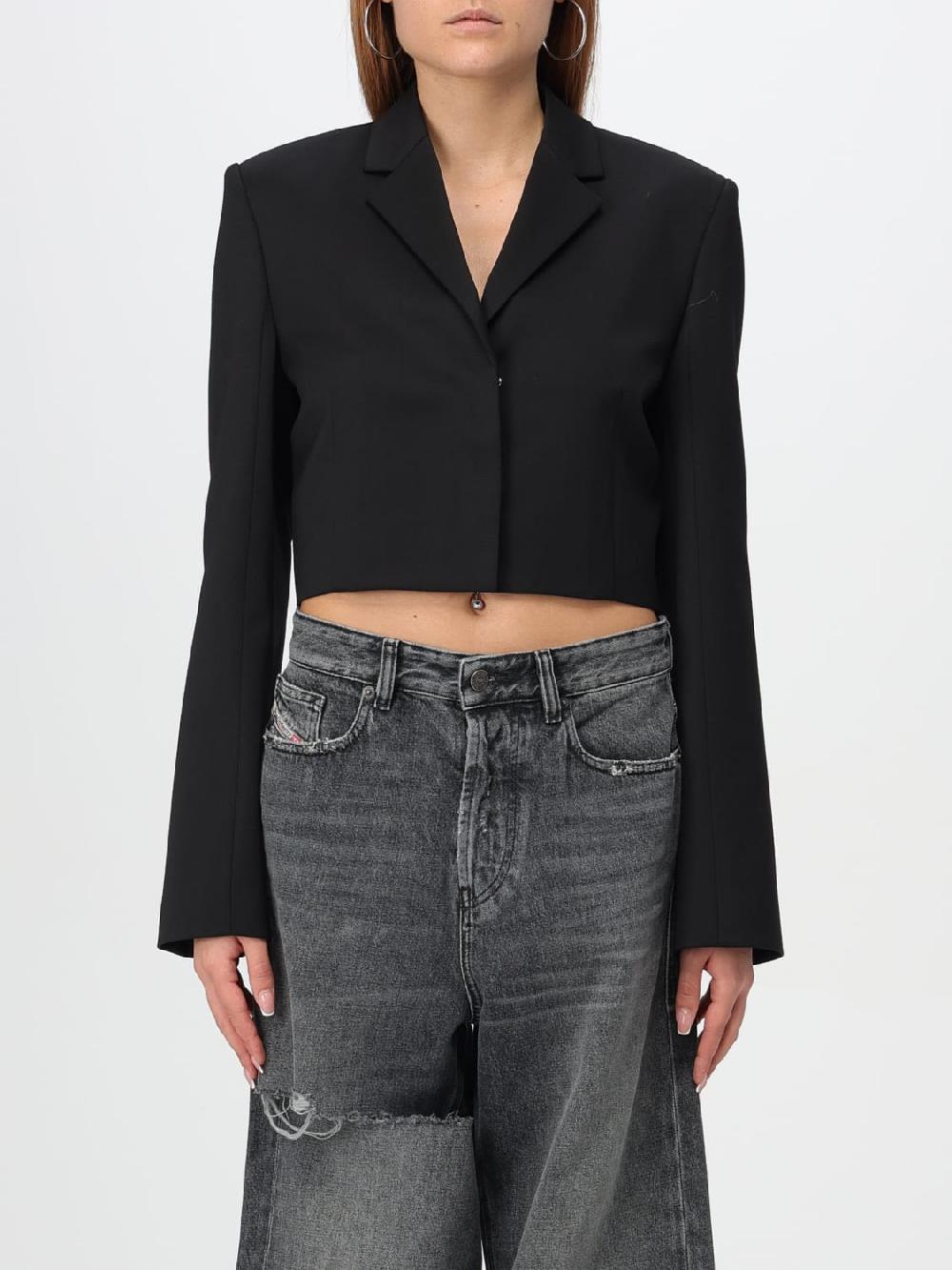 Giglio Blazer cropped Diesel in lana stretch