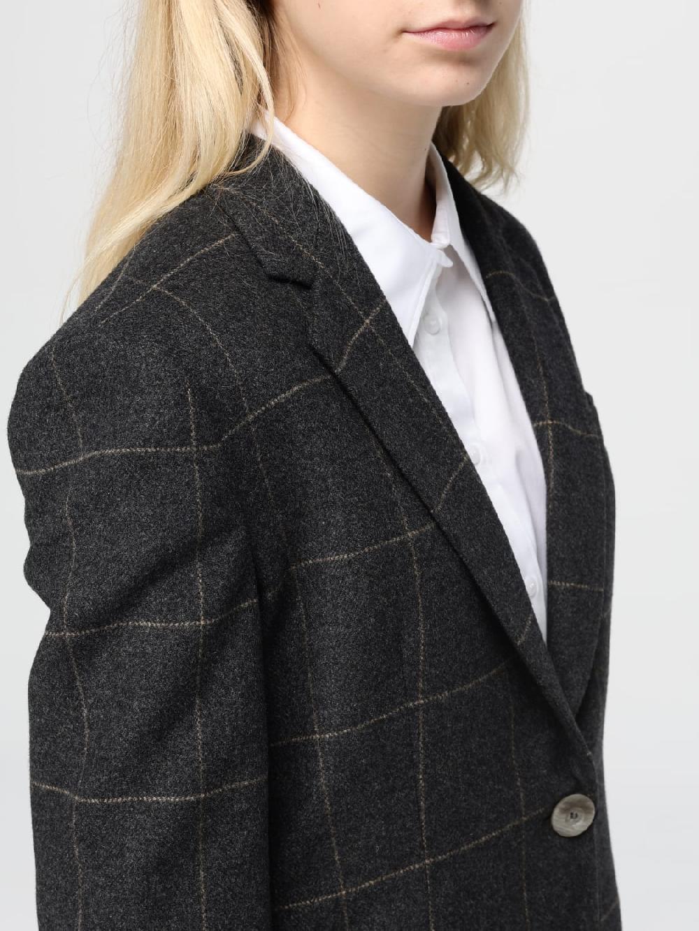 Giglio Blazer Emporio Armani In Misto Lana Check
