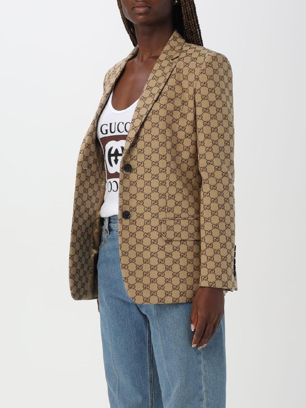 Giglio Blazer Gucci In Misto Cotone Con Logo