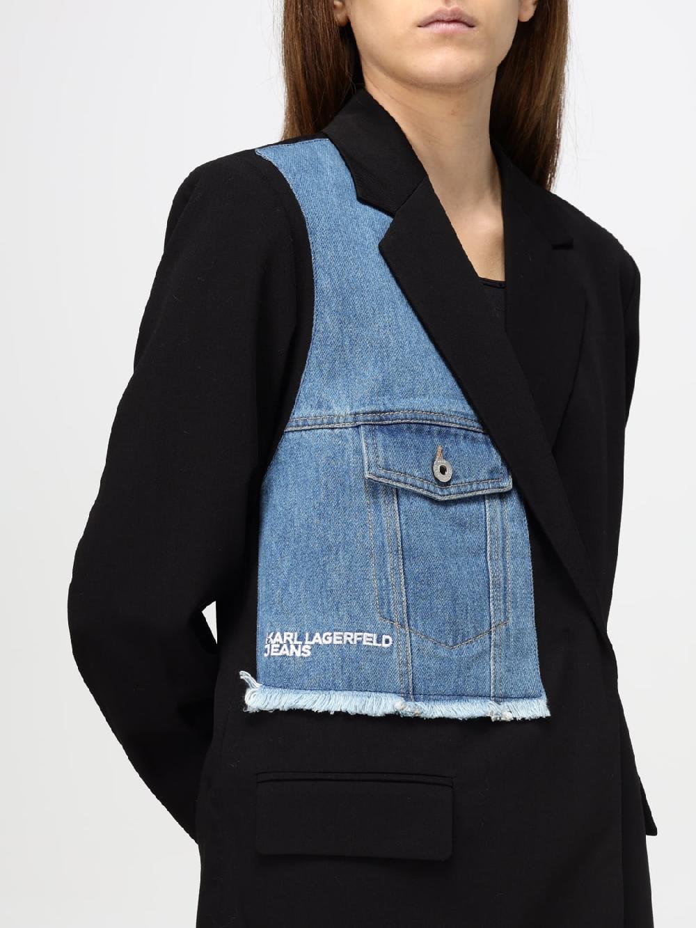Giglio Blazer Karl Lagerfeld In Crêpe Con Denim