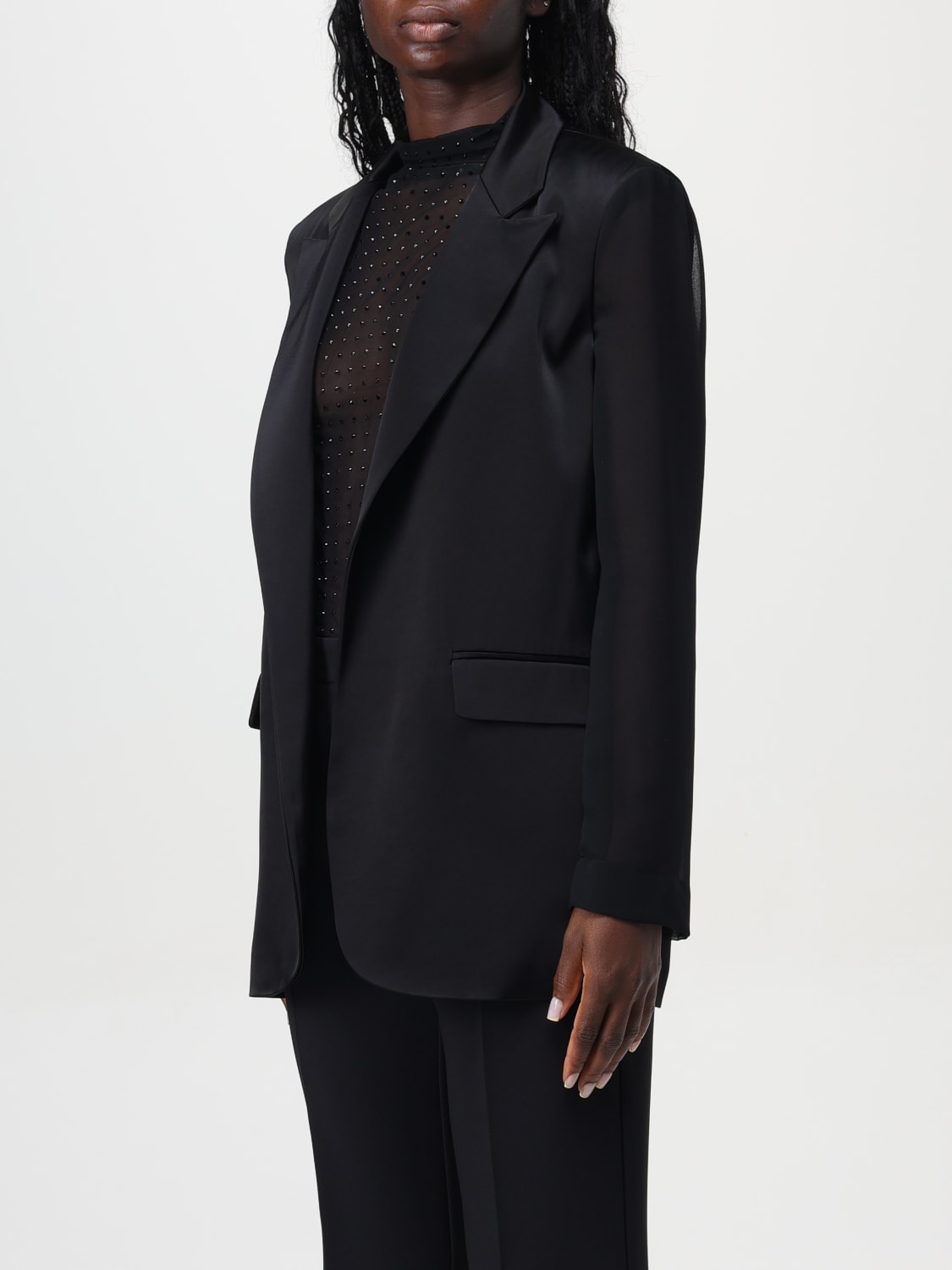 Giglio Blazer Lucido Pinko Con Maniche Velate