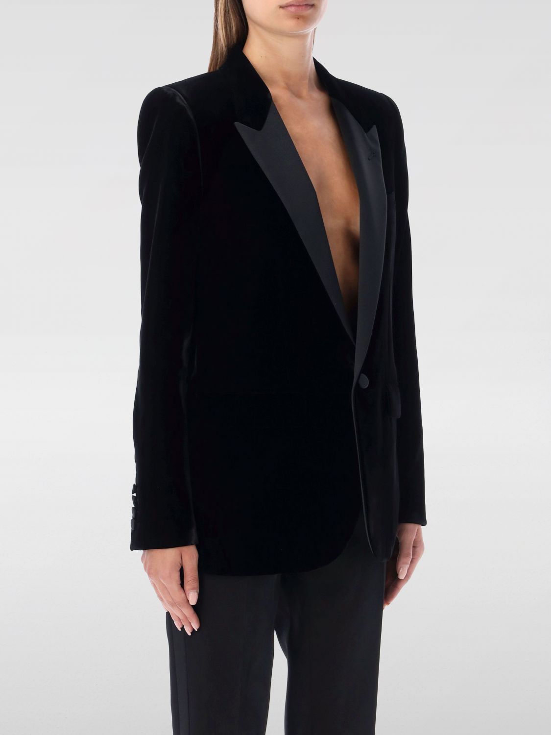 Giglio Blazer Saint Laurent In Velluto