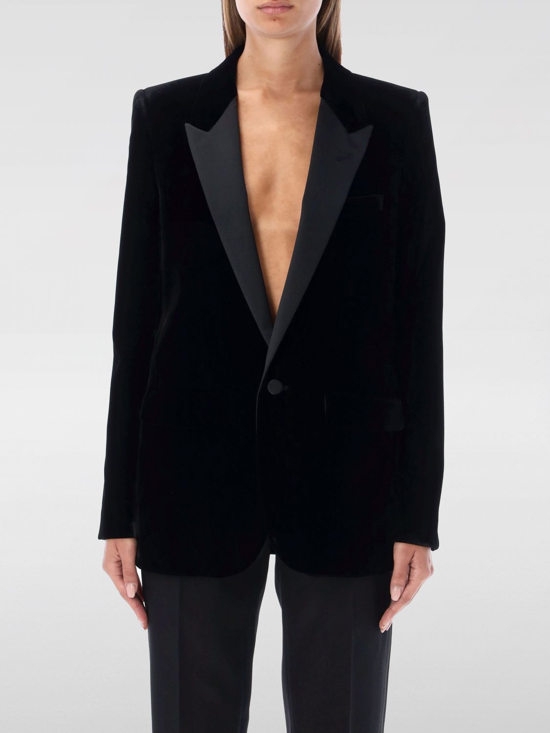 Giglio Blazer Saint Laurent in velluto