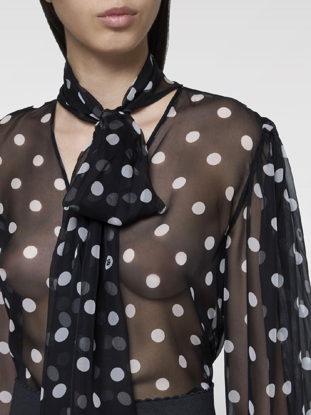 Giglio Blusa A Pois Dolce & Gabbana In Seta