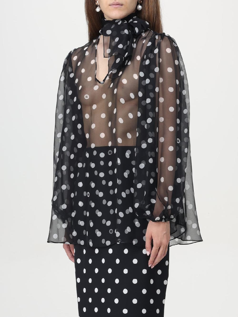Giglio Blusa A Pois Dolce & Gabbana In Seta
