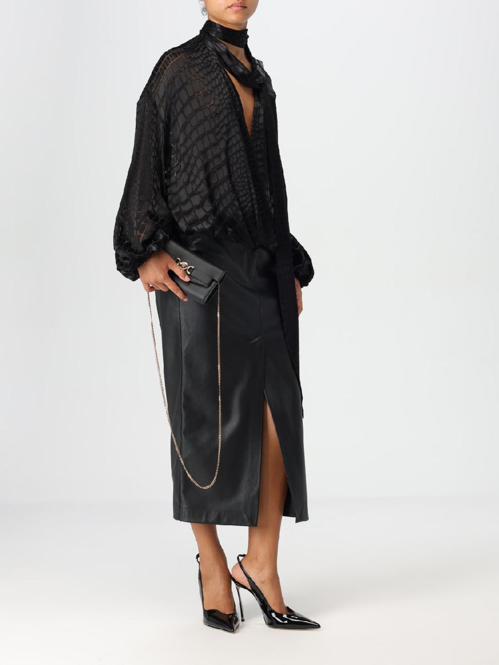 Giglio Blusa A V Blumarine In Seta